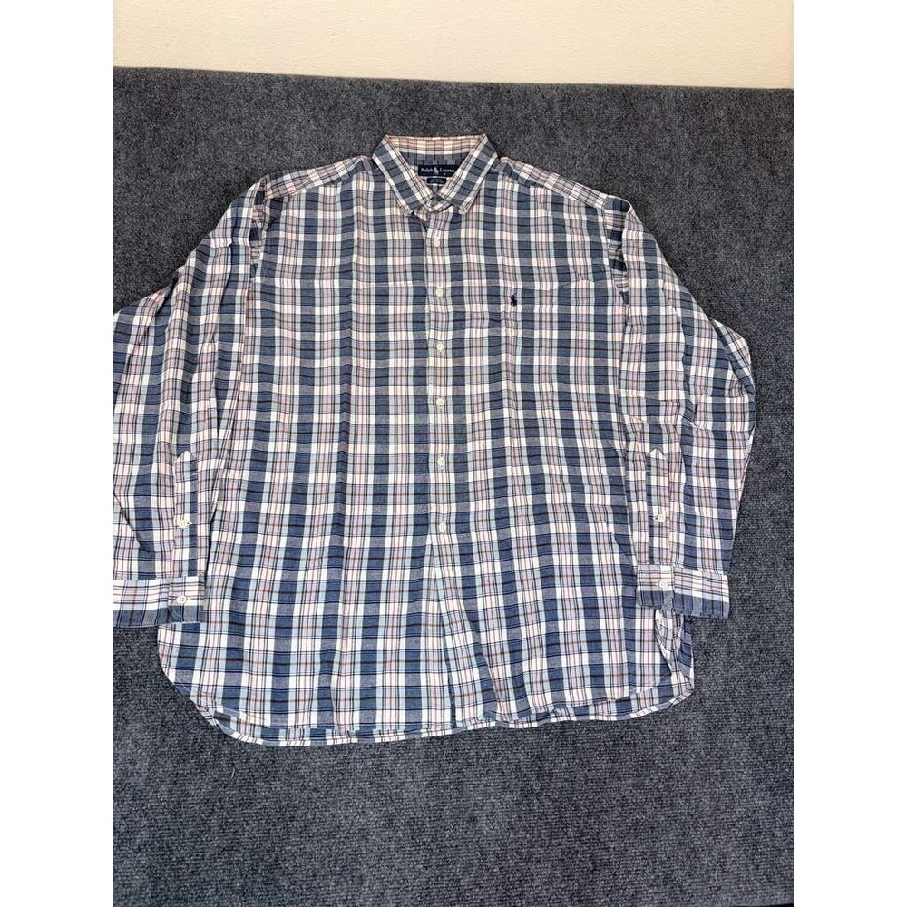 Polo Ralph Lauren McMeel Shirt Mens 2XL Multicolor Plaid Long Sleeve XXL‎